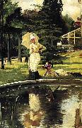 James Tissot In an English Garden oil painting